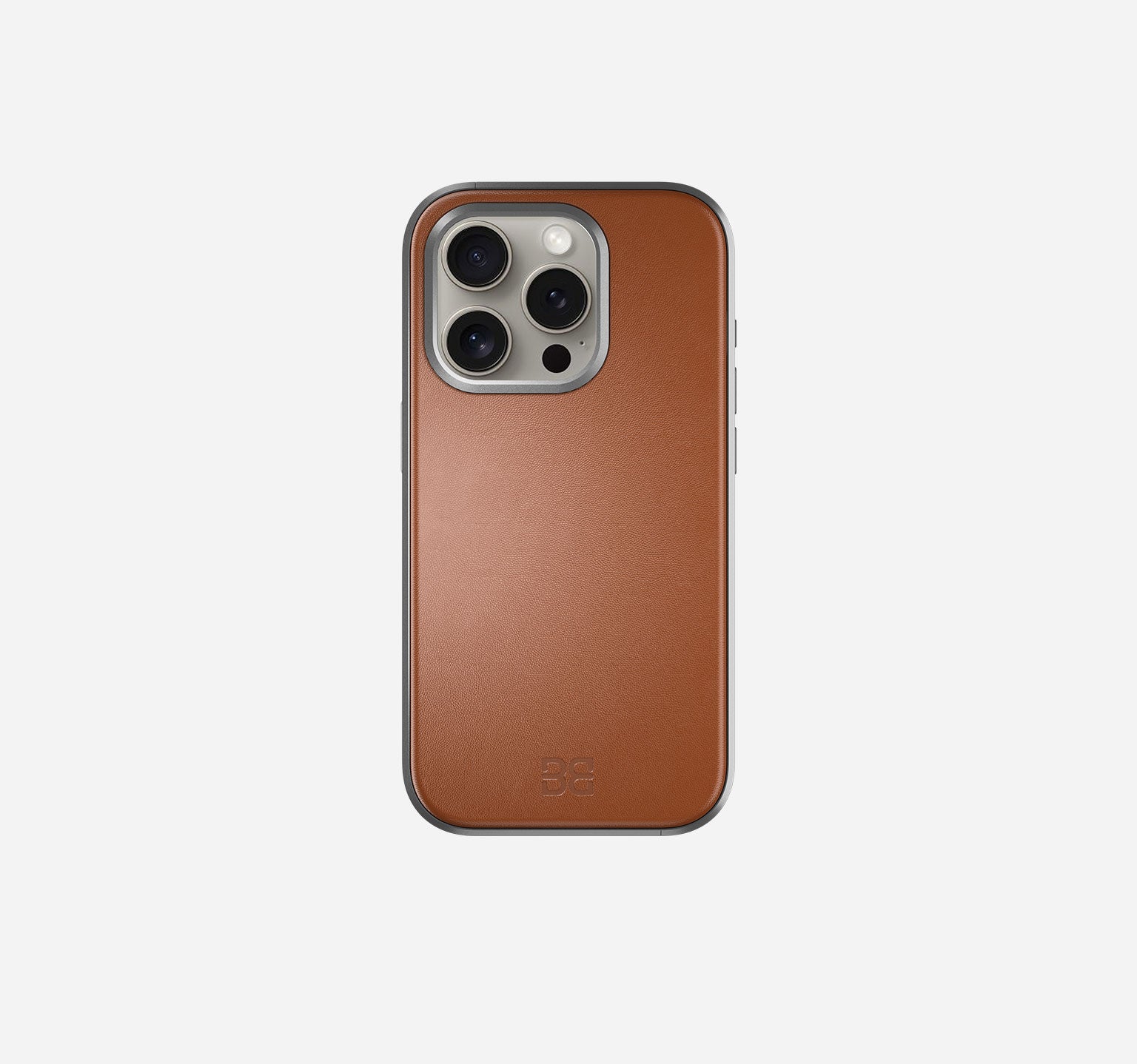 Aluminum Leather Case | iPhone 15 Pro | Mokka Brown