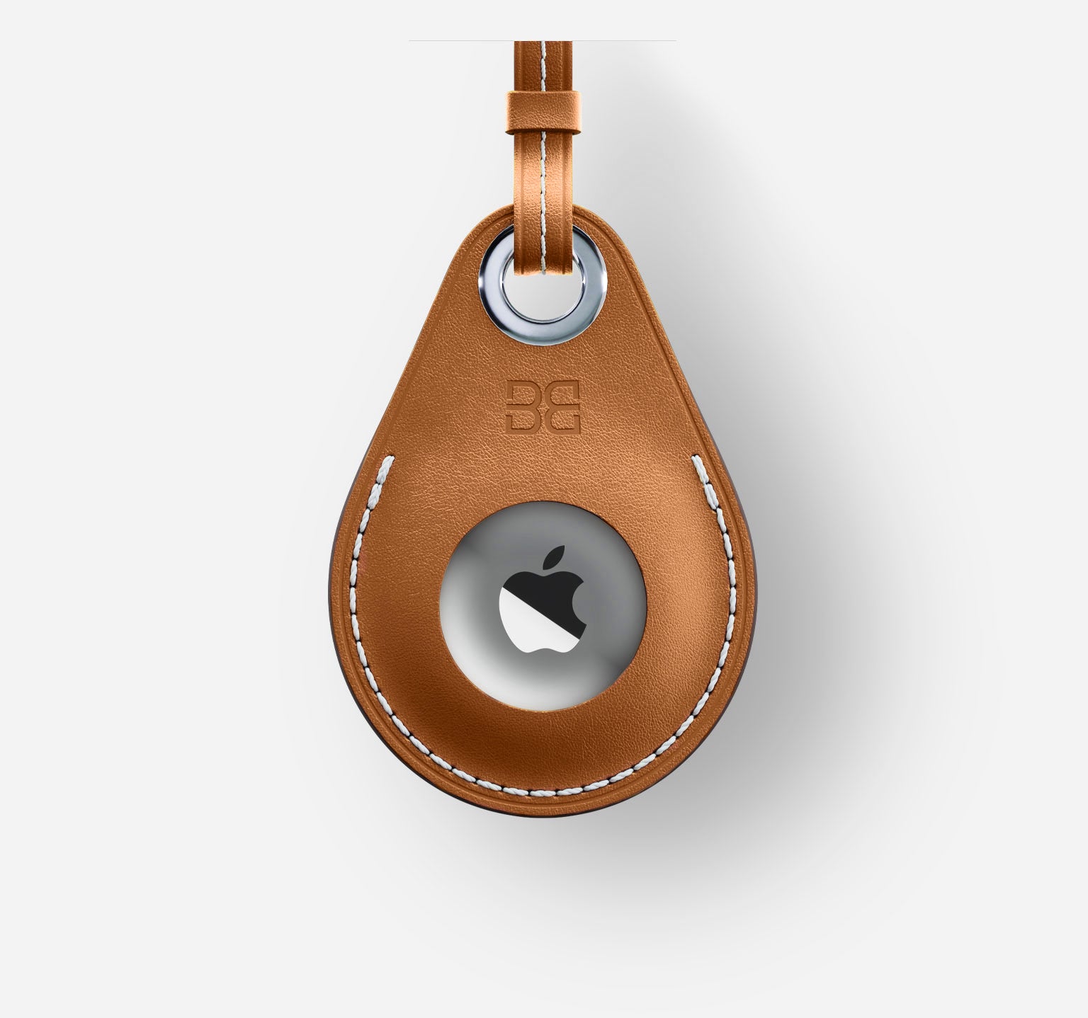 Classic Leather Airtag Case | Nappa Light Brown