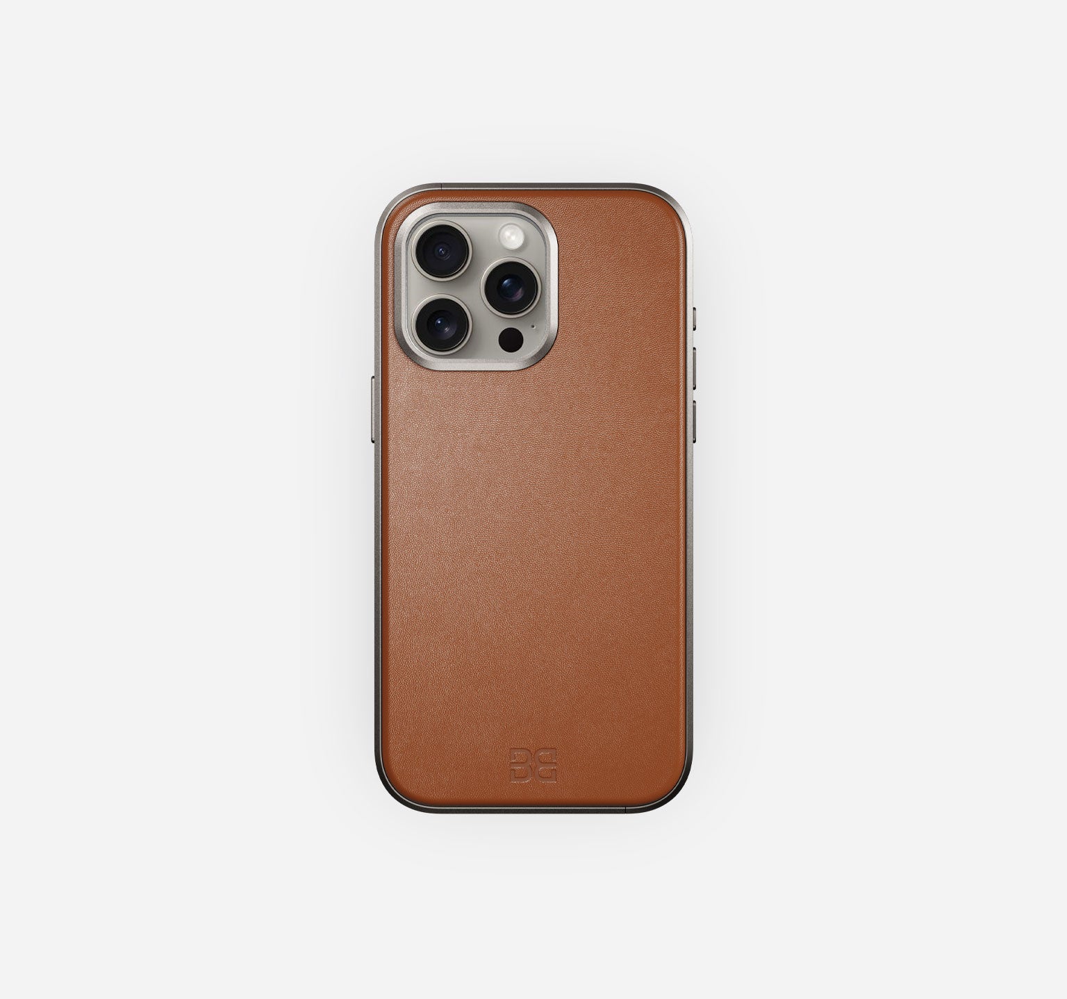 Titanium Leather Case | iPhone 15 Pro Max | Mokka Brown