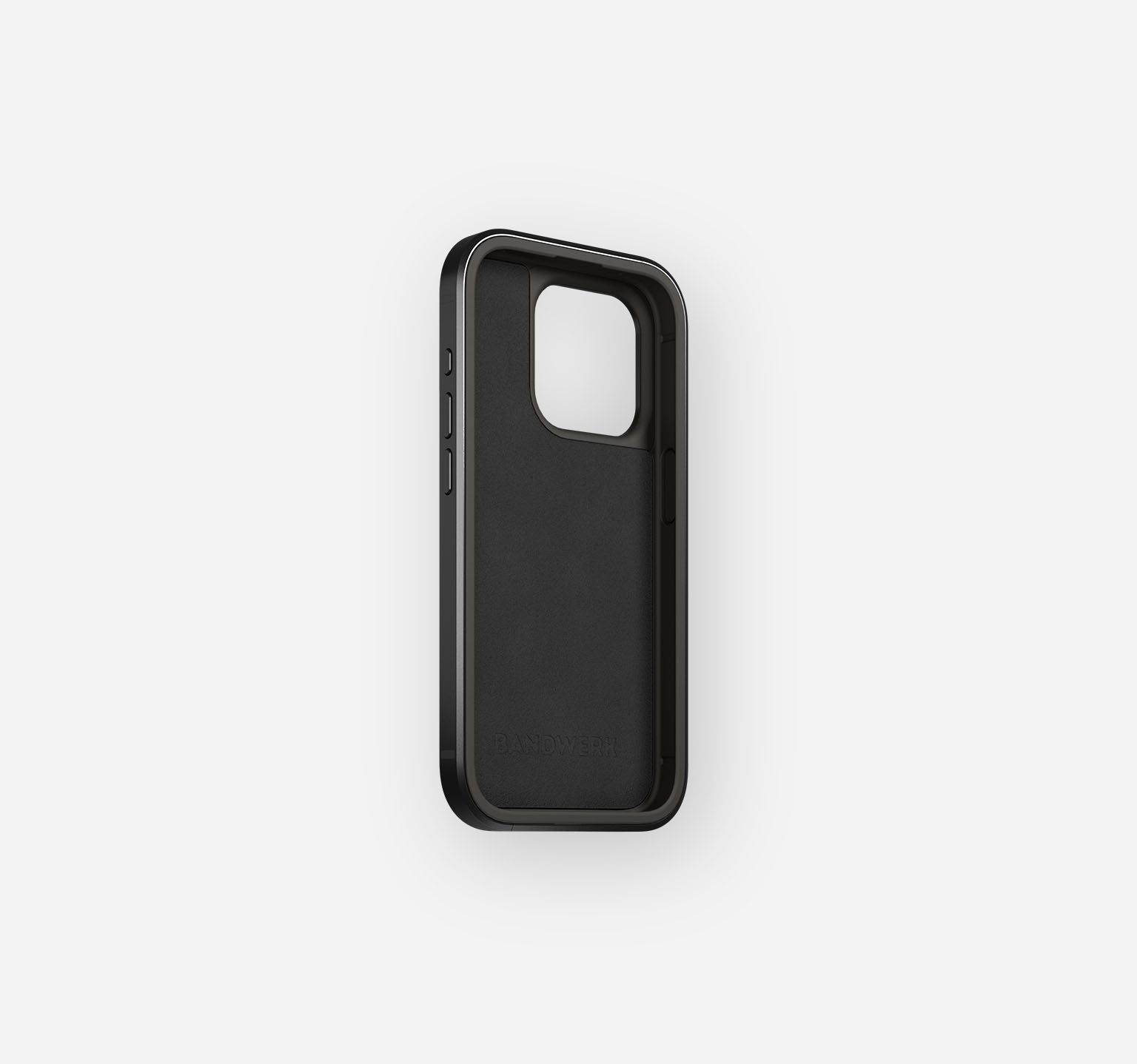 Aluminum Leather Case | iPhone 15 Pro | Black Coffee