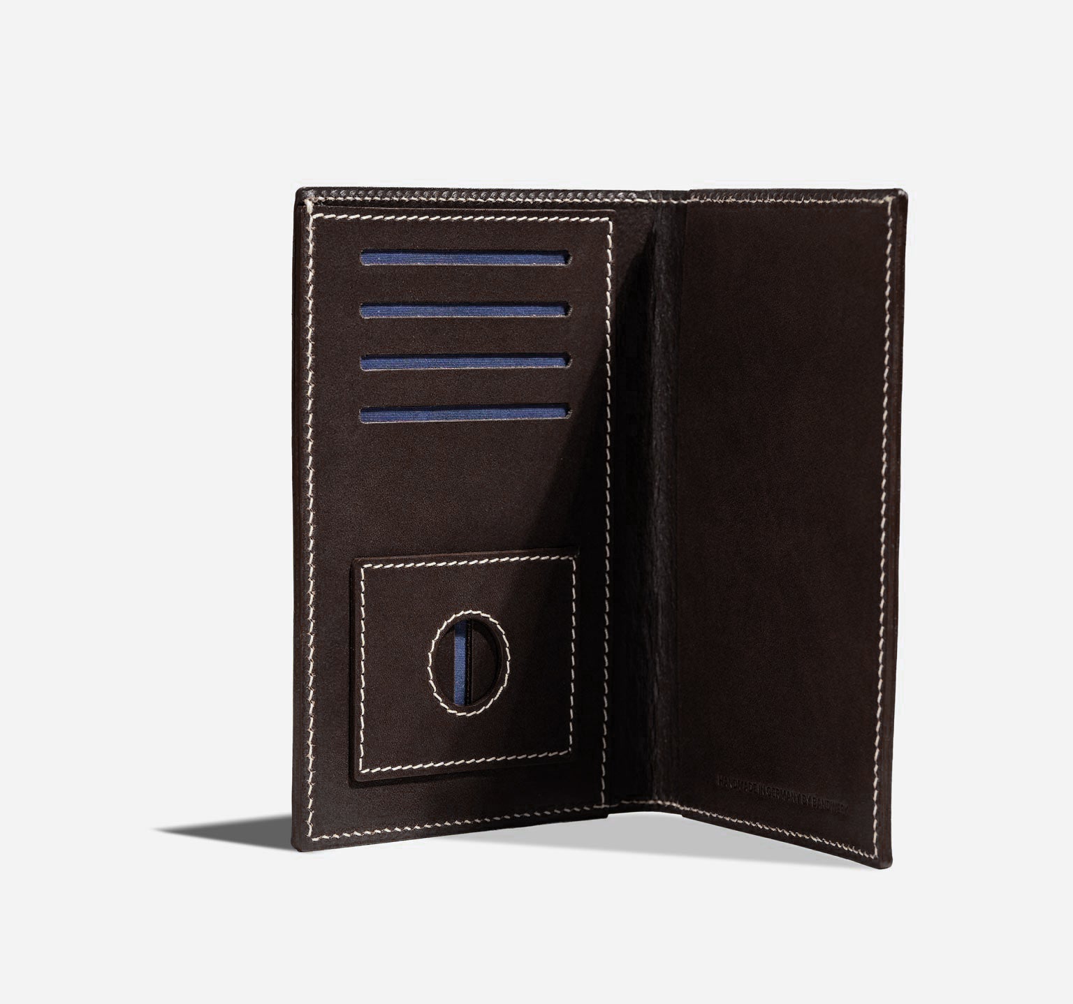 Nappa | Dark Brown Contrast Seam | Passport Cover