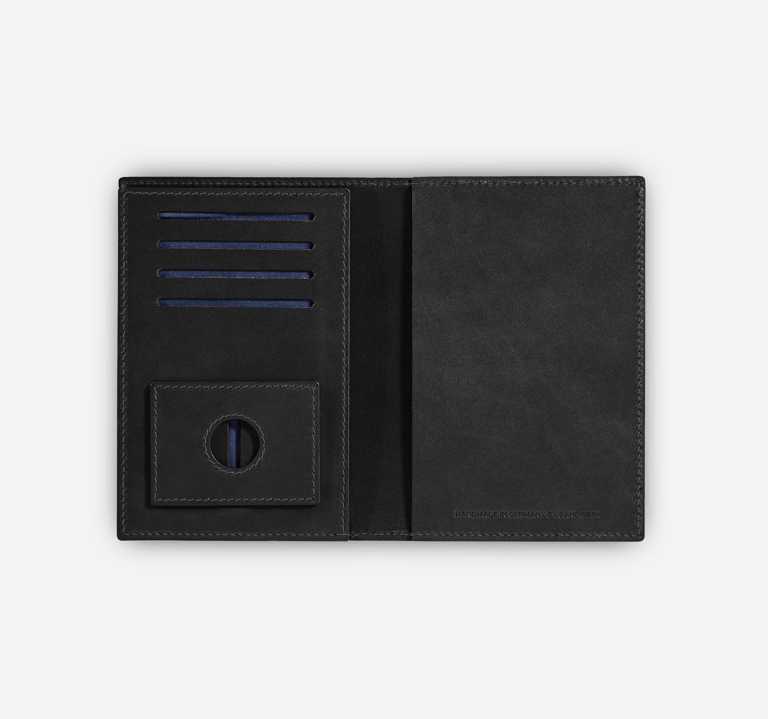 Nappa | Black Tone-on-Tone | Passport Cover