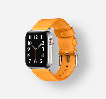 Waterproof Leather Band | Orange Pop